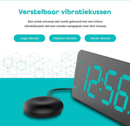 Wekkerradio met Trilkussen voor Slechthorenden / Doven / Diepe slapers - Wekker